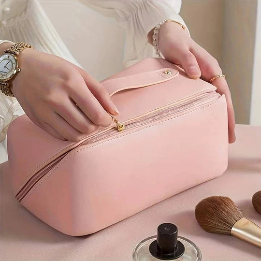Makeup Organizer with PU Leather and Easy Access Design