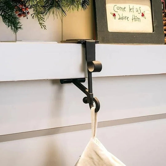 Mantle Hook with Adjustable Design and Weighted Base