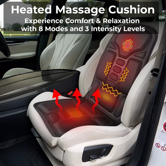 Massage Cushion with Heated Therapy and Vibrating Nodes