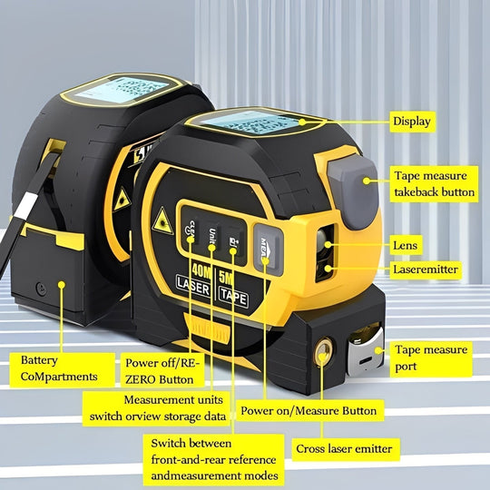 Measuring Tool with Laser Distance and Infrared Function