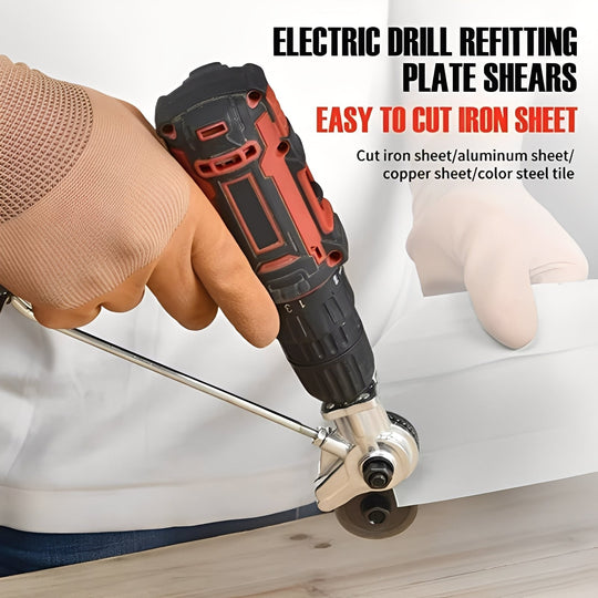 Metal Shear Attachment with Drill Power and Sheet Cutting