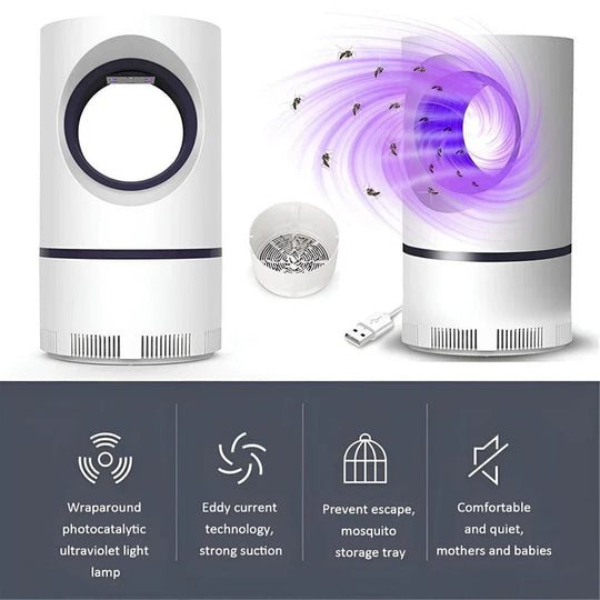 Mosquito Trap Lamp with Electric UV Light and Indoor/Outdoor Use