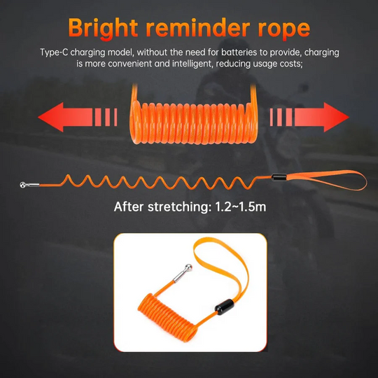 Motorcycle Lock with 120dB Alarm and Security Features