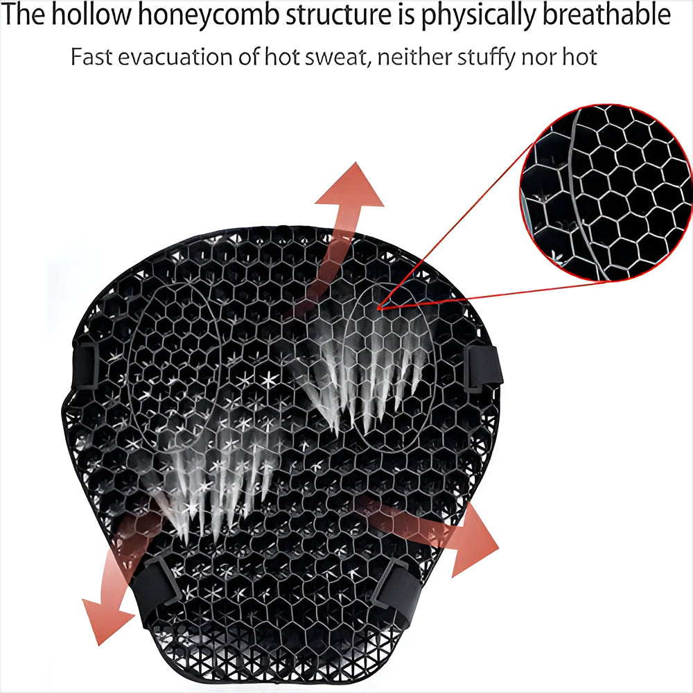 Motorcycle Seat Pad with Gel Cushion and Comfort Support