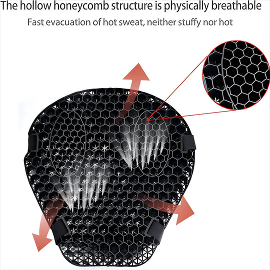 Motorcycle Seat Pad with Gel Cushion and Comfort Support
