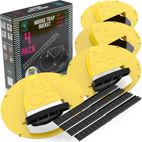 Mouse Trap with Bucket Lid and 4-Pack Design