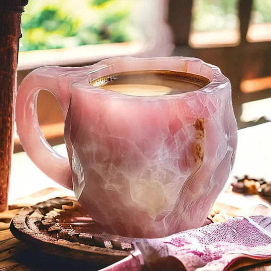 Mugs with Heat Resistance and Mineral Crystal Design