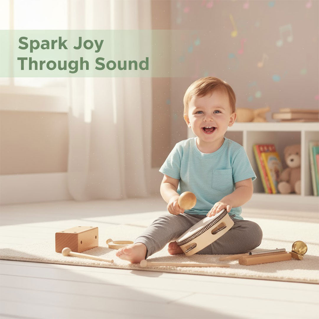 Musical Instruments with Wooden Toys and 10 Pieces