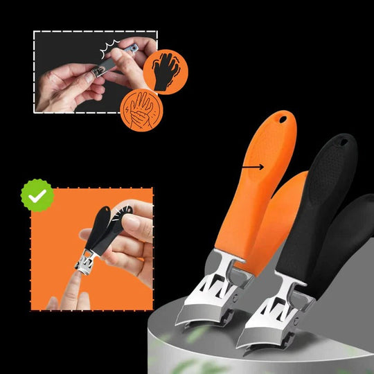 Nail Clipper with Wide Jaw and Curved Edge