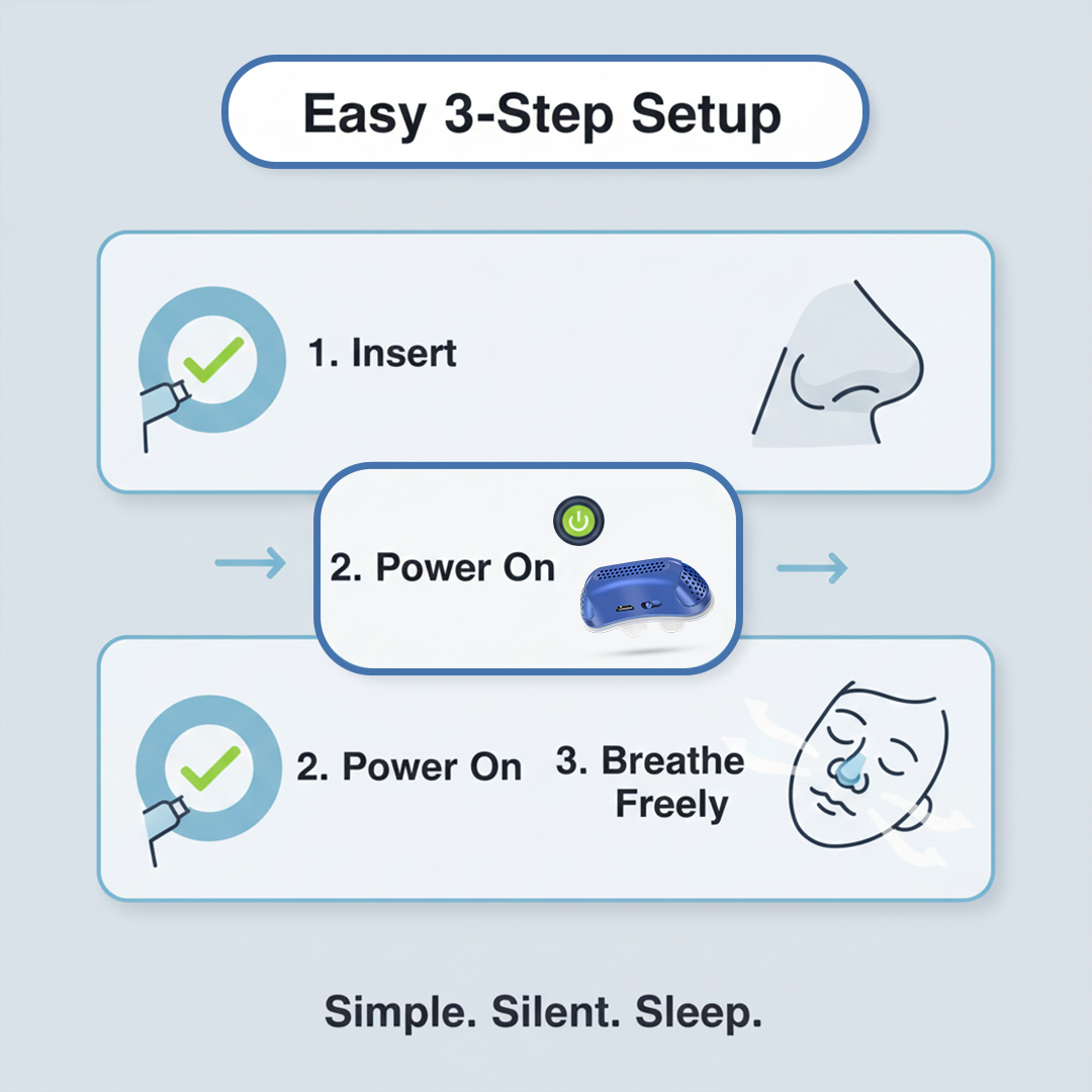 Nasal Breathing Aid with Travel Size and USB Rechargeable