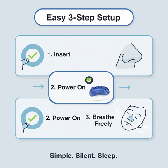 Nasal Breathing Aid with Travel Size and USB Rechargeable