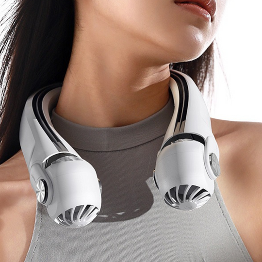 Neck Fan with Wearable Design and Rechargeable Battery