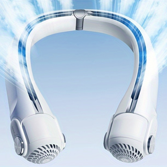 Neck Fan with Wearable Design and Rechargeable Battery