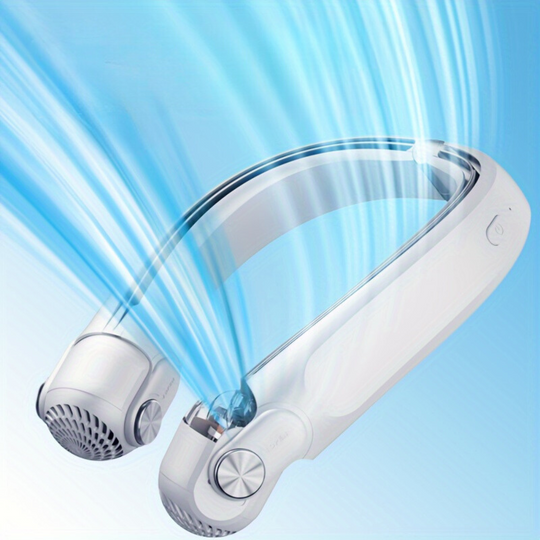 Neck Fan with Wearable Design and Rechargeable Battery