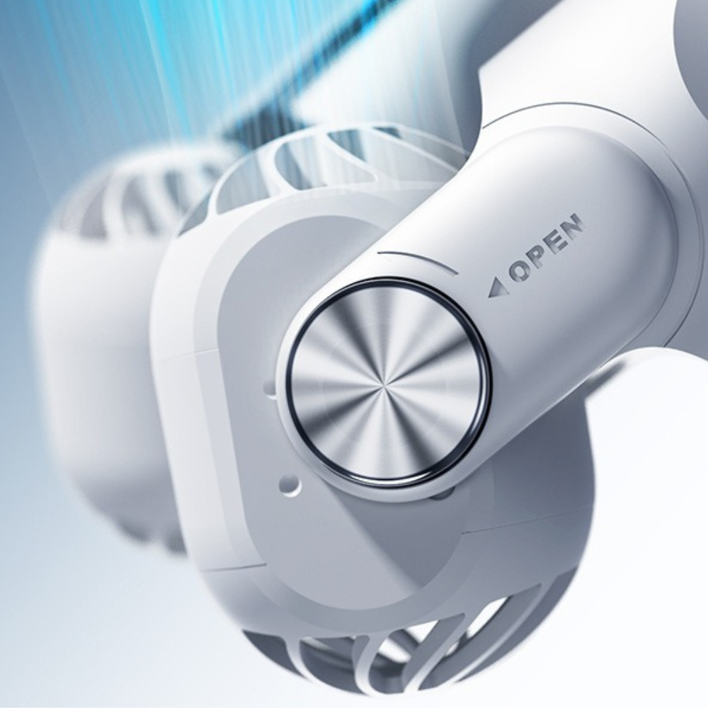 Neck Fan with Wearable Design and Rechargeable Battery