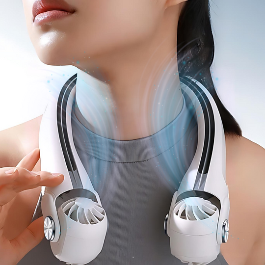 Neck Fan with Wearable Design and Rechargeable Battery