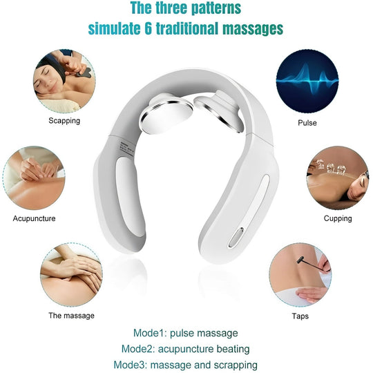Neck Massager with Heat and Adjustable Pulses