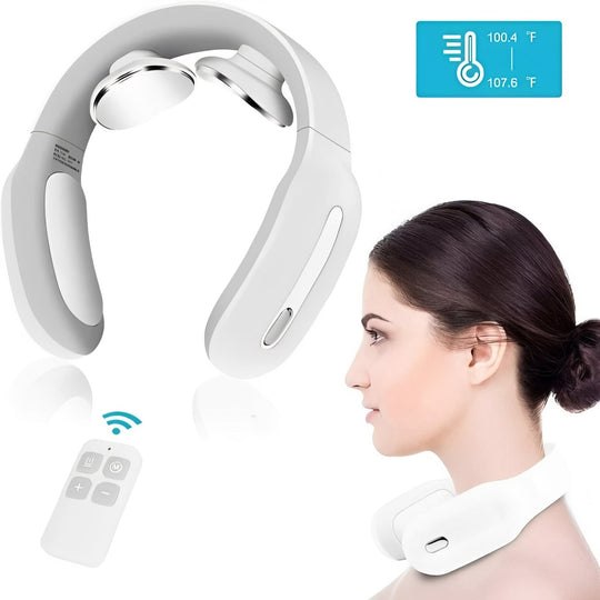 Neck Massager with Heat and Adjustable Pulses