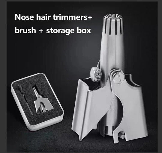 Nose Hair Trimmer with Stainless Steel Blades and Gentle Design
