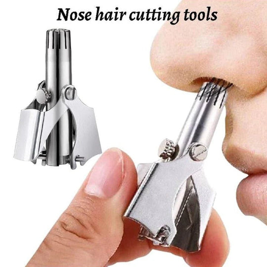 Nose Hair Trimmer with Stainless Steel Blades and Gentle Design