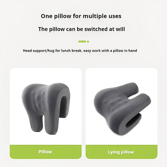 Office Chair Pillow with Adjustable Headrest and Removable Cover