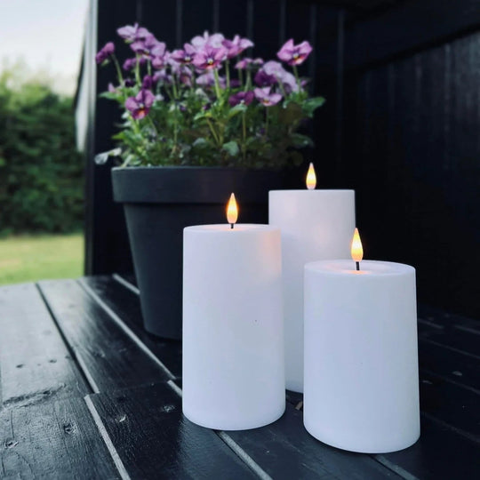 Outdoor Candles with Flameless Design and LED Light
