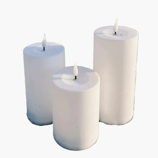 Outdoor Candles with Flameless Design and LED Light