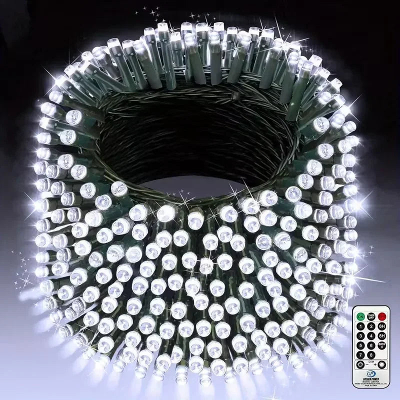 Outdoor Fairy Lights with Remote Control and Plug Power