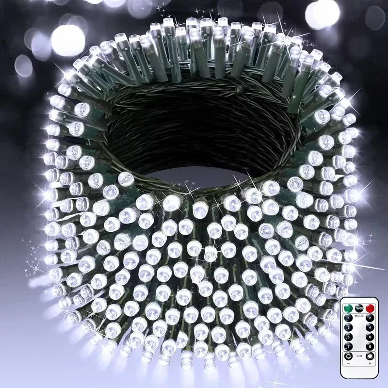 Outdoor Fairy Lights with Remote Control and Plug Power