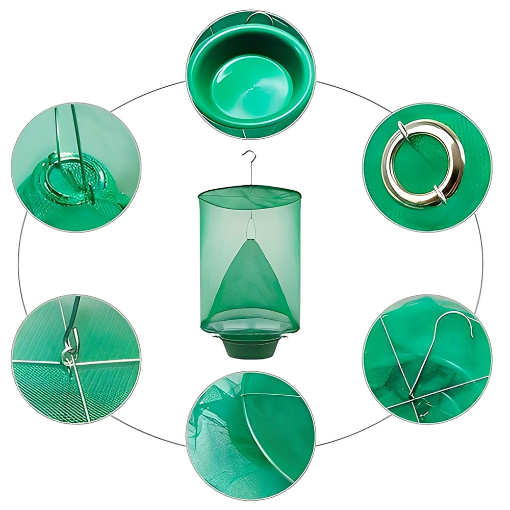 Outdoor Fly Trap with Reusable Design and Washable Features