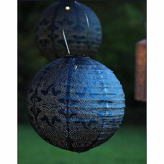 Outdoor Lantern with Solar Power and Globe Design