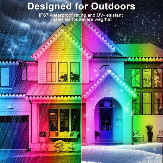 Outdoor Lighting Kit with LED Soffit and App Control