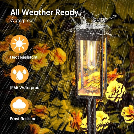 Outdoor Path Lights with Solar Power and Durable Design