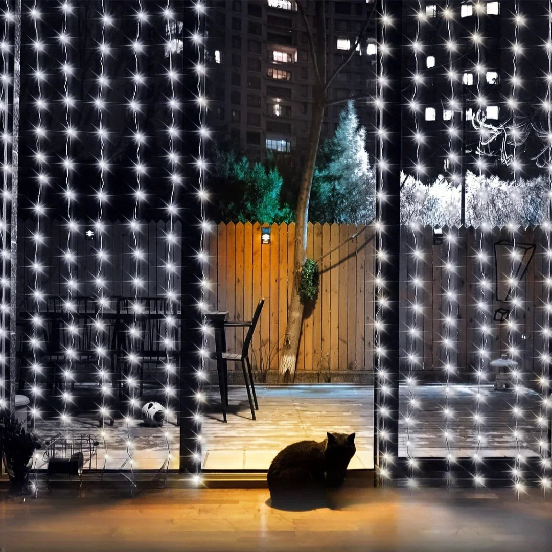 Outdoor Solar Lights with Curtain Design and Garden Decor