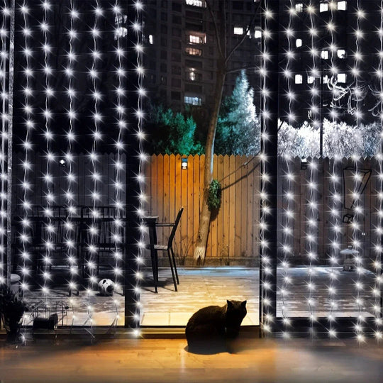 Outdoor Solar Lights with Curtain Design and Garden Decor