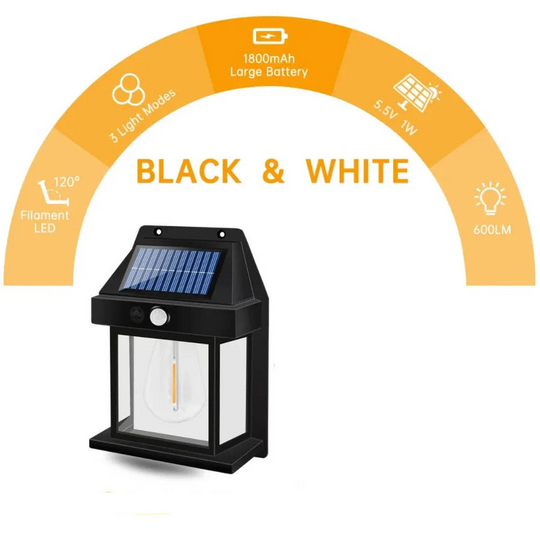 Outdoor Solar Wall Lights with Motion Sensor and Waterproof Design