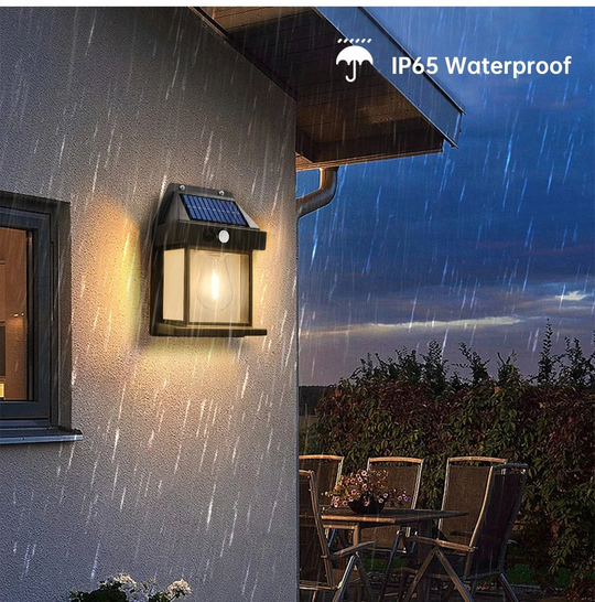 Outdoor Solar Wall Lights with Motion Sensor and Waterproof Design