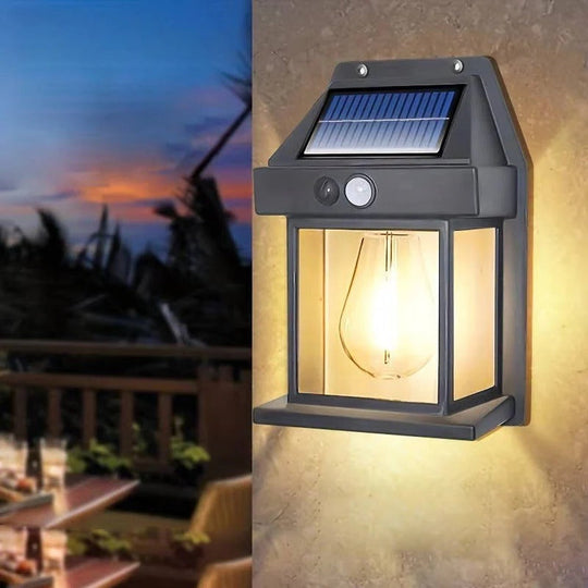 Outdoor Solar Wall Lights with Motion Sensor and Waterproof Design