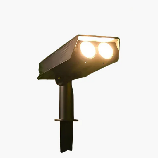 Outdoor Spotlight with Solar Power and LED Illumination