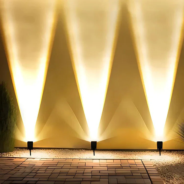Outdoor Spotlight with Solar Power and LED Illumination