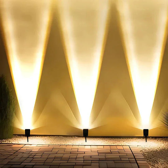 Outdoor Spotlight with Solar Power and LED Illumination