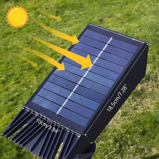 Outdoor Spotlight with Solar Power and LED Illumination