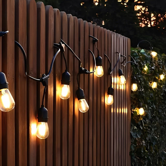 Outdoor String Lights with E27 Sockets and 220V Power