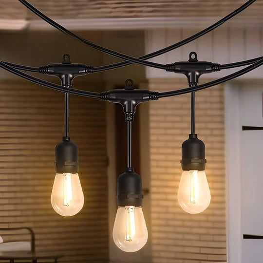 Outdoor String Lights with E27 Sockets and 220V Power