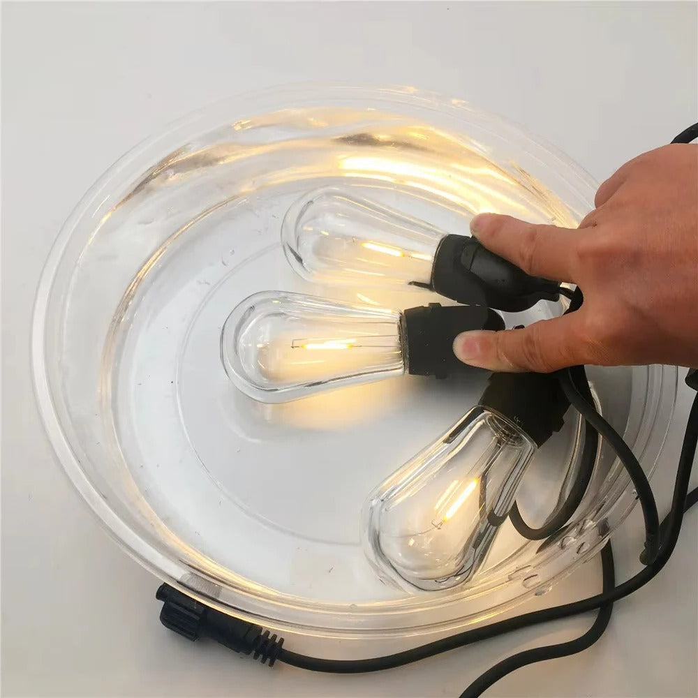 Outdoor String Lights with Edison Bulbs and LED Design