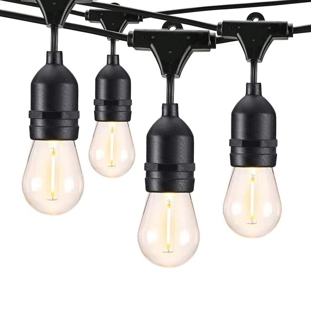 Outdoor String Lights with Edison Bulbs and LED Design
