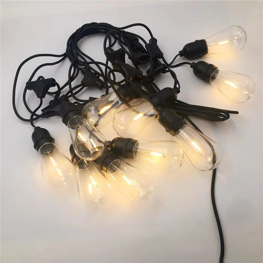 Outdoor String Lights with Edison Bulbs and LED Design