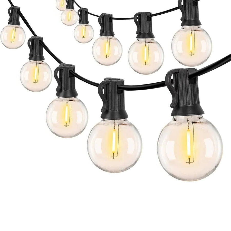 Outdoor String Lights with LED Bulbs and Weather Resistance