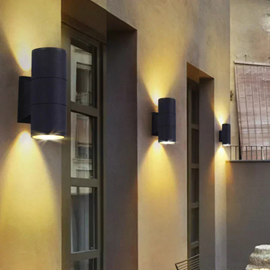 Outdoor Wall Light with LED Illumination and Aluminum Design