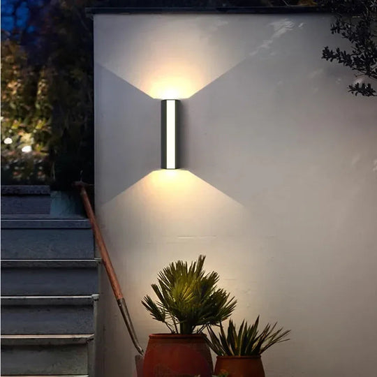 Outdoor Wall Light with LED Illumination and Vertical Design